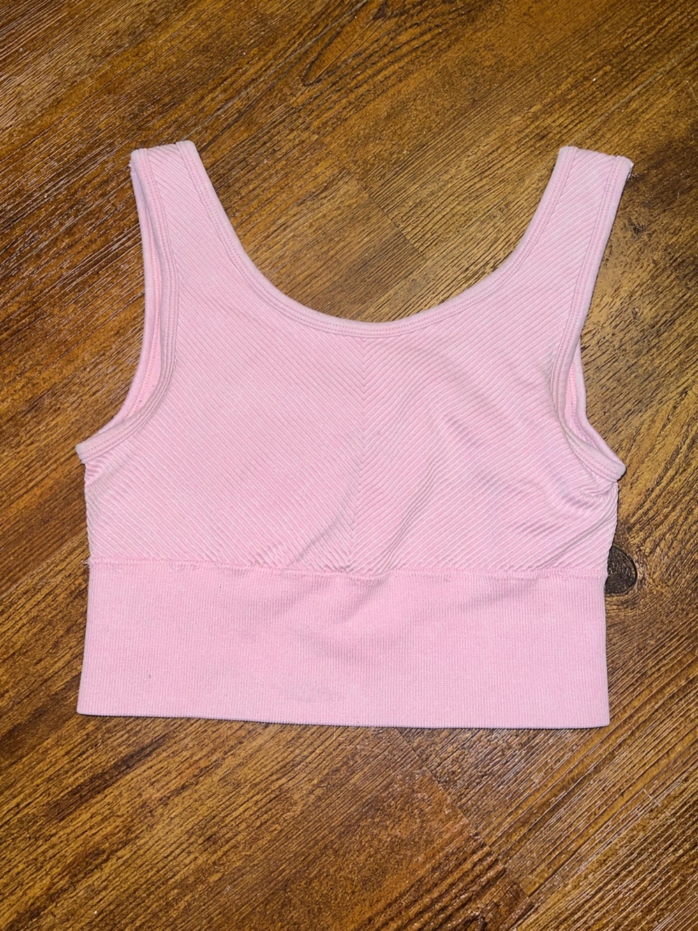 Harmony Balance Ribbed Pink Sports Bra Cropped Bralette Tank Top Size XS